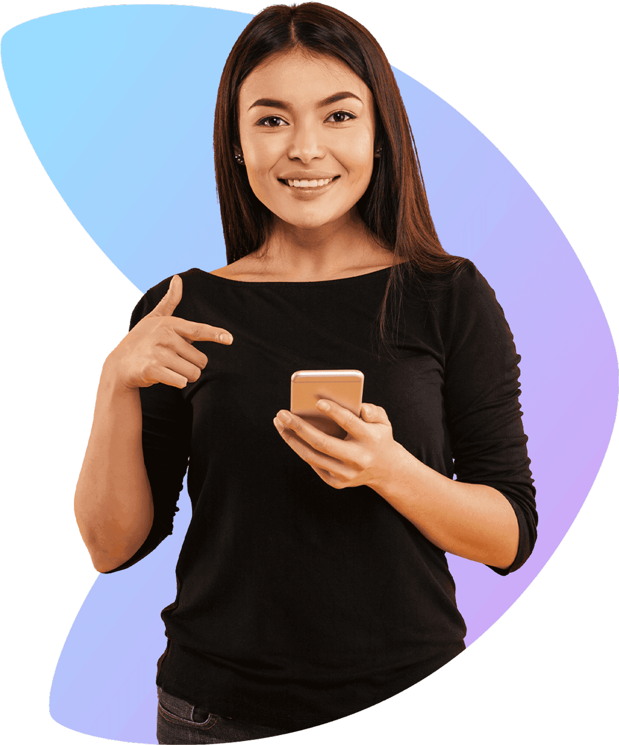 person using fri app